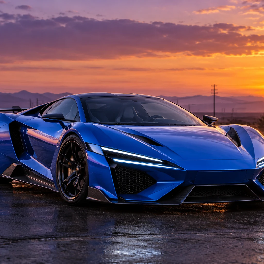 Blue hypercar